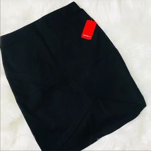 Black high rise mini skirt